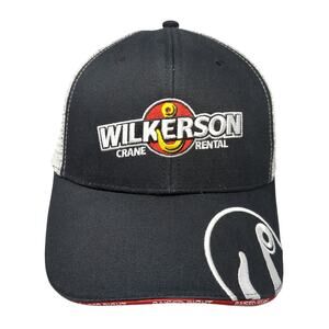 Wilkerson Crane Rental Strapback Trucker Hat Black One Size Adjustable Towsleys